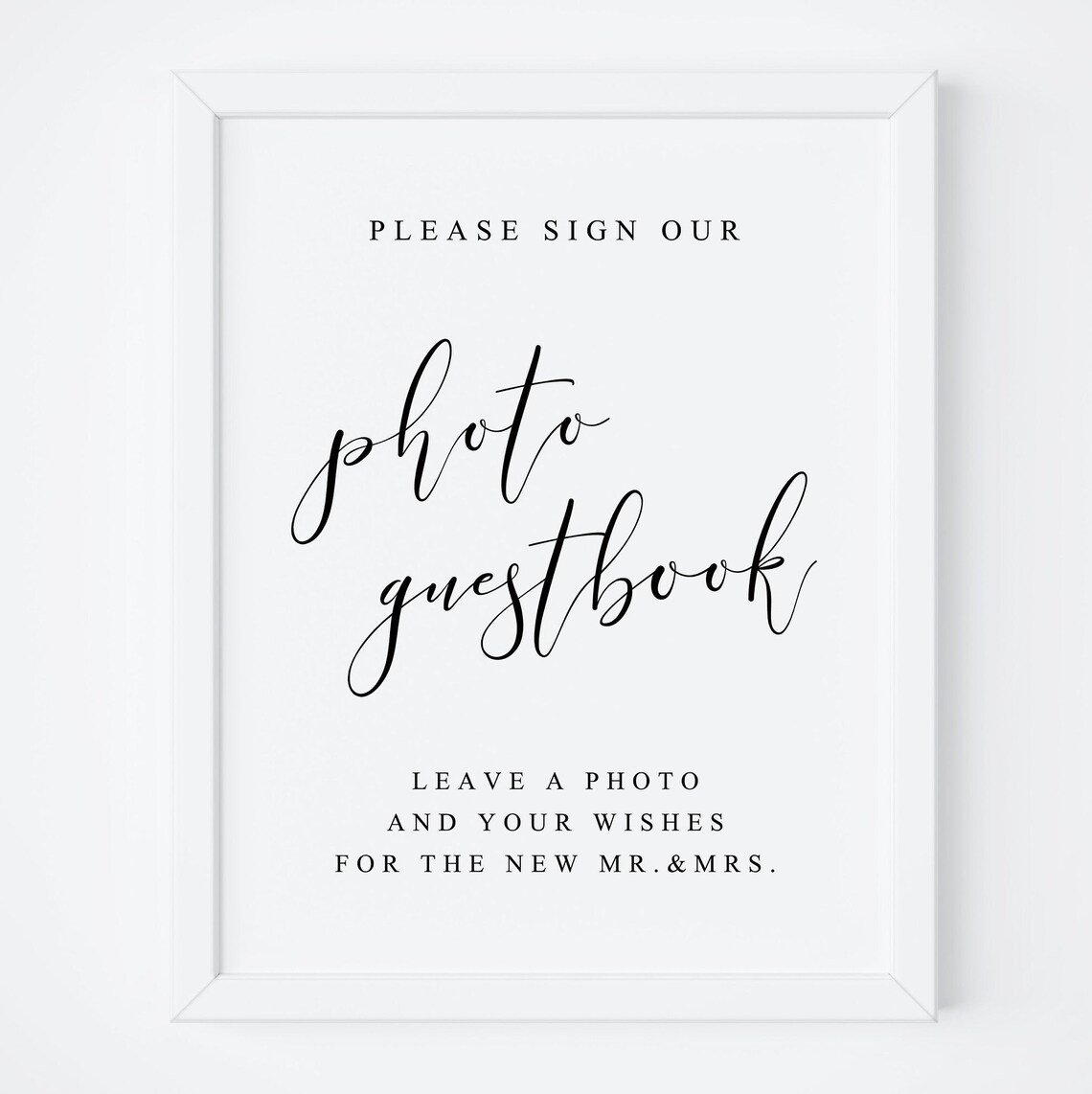 Photo Guestbook Sign, Wedding Reception Art Print