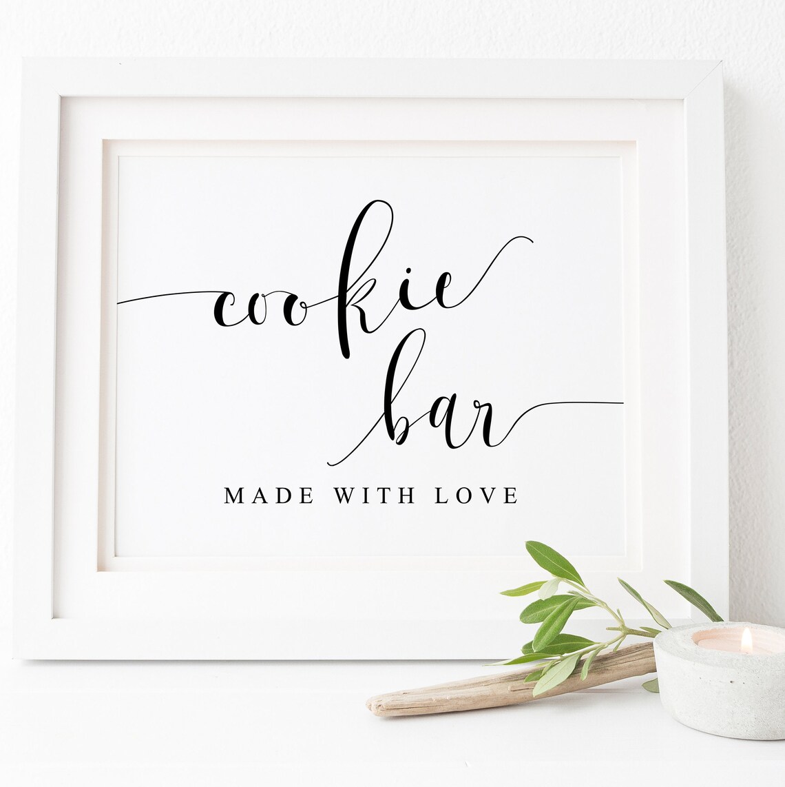 Cookie Bar Wedding Sign, Reception Party Art Print