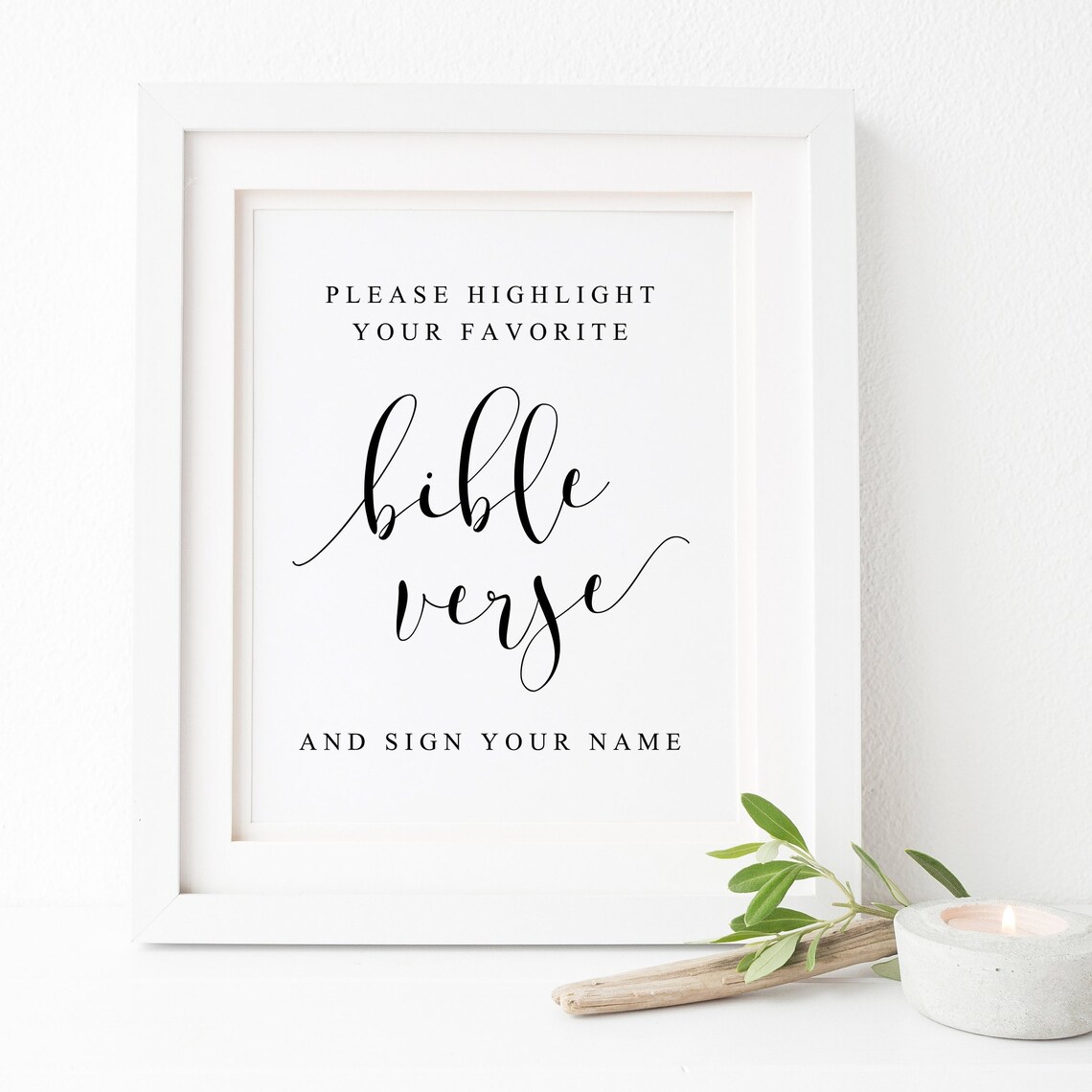 Favorite Bible Verse Wedding Scripture Sign Art Print