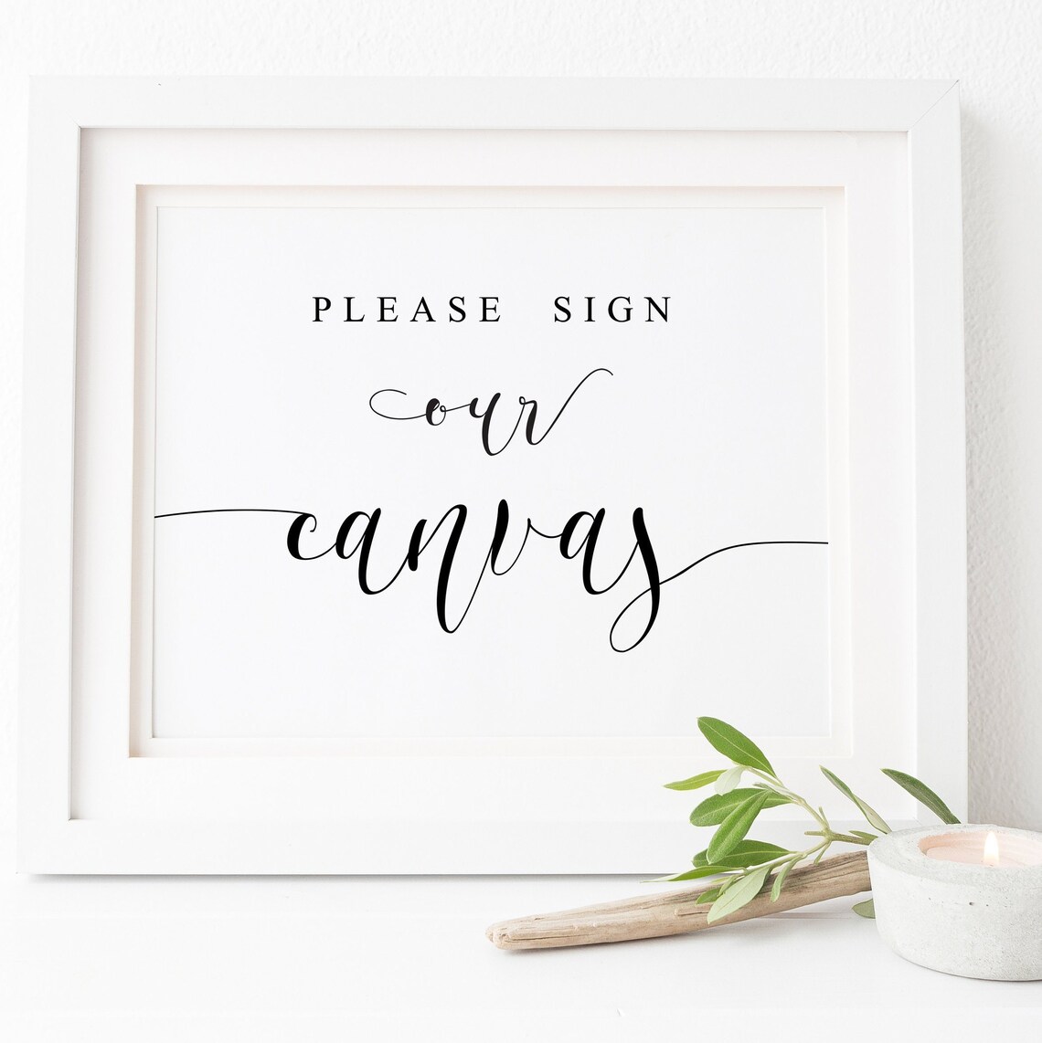 Please Sign Our Wedding Guestbook Sign, Art Print