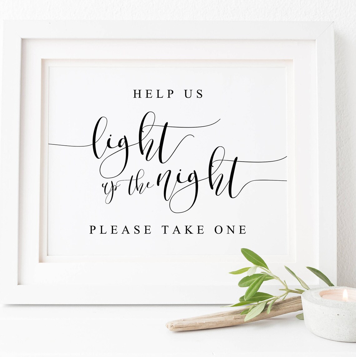 Glow Sticks Wedding Sign, Let Love Glow Art Print