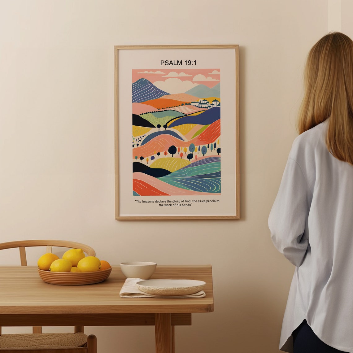 Christian Wall Art Print Religious Poster Faith Poster Bible Psalm Verse Print Scripture Art Baptism Gift Gift For Christian - Image 4