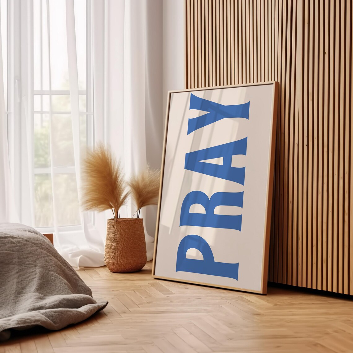Pray Typography Poster, Retro Christian Wall Art - Image 2
