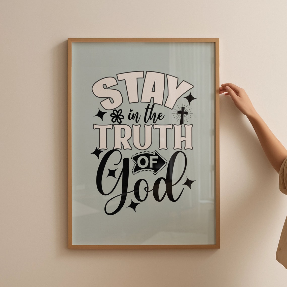 Retro Christian Wall Art Christian Poster God Bible Verse Scripture Art Wall Decor Art Gift For Christian - Image 4