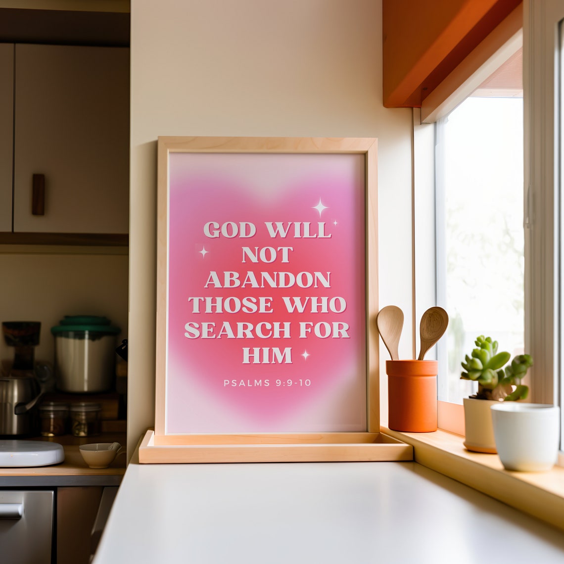 Christian Wall Print Retro Christian Poster Scripture Art Bible Psalms Wall Decor Art Gift For Christian - Image 5