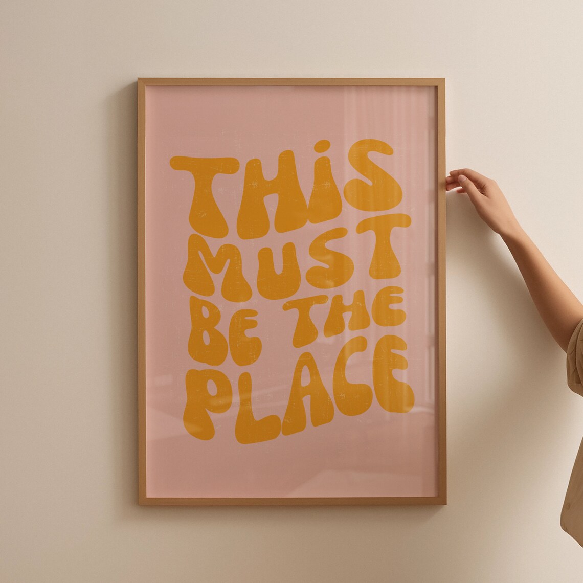 Retro Groovy Wall Print Retro Wall Art Art Orange Poster Wall Decor Inspirational Print Trendy Poster - Image 5