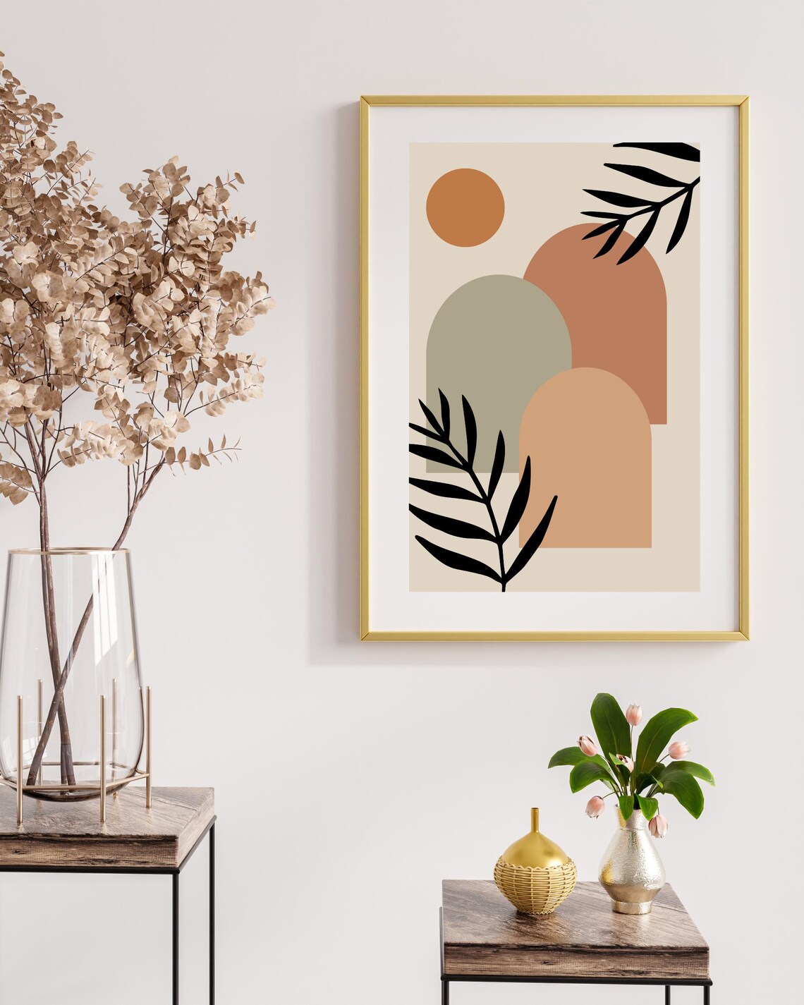 Fleurs Oriental Minimalist Abstract Wall Art - Image 6