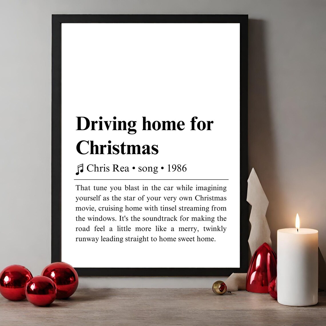 Driving Home For Christmas Definition Poster - Image 2