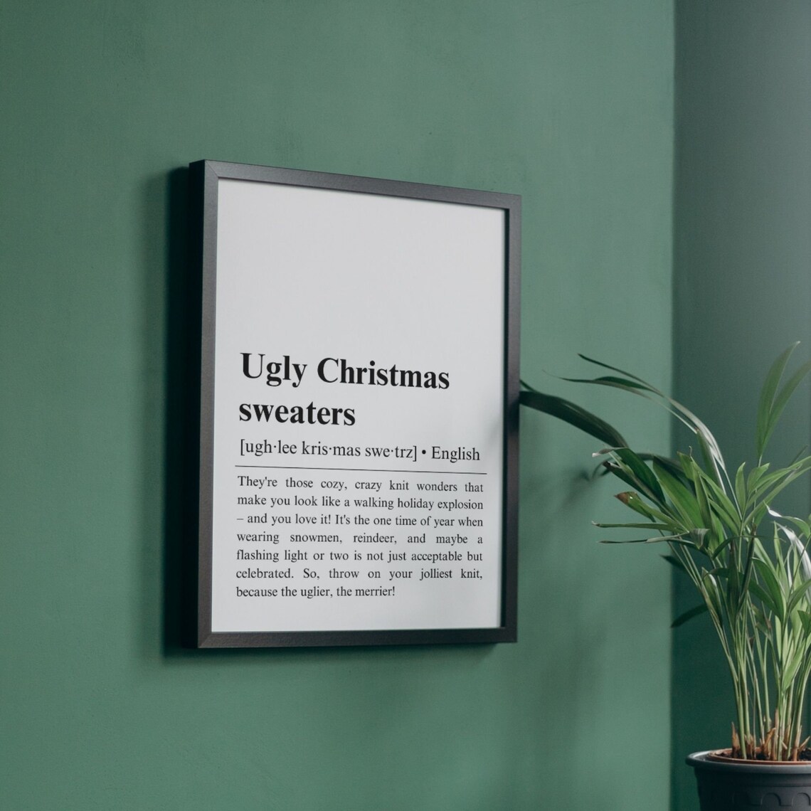 Ugly Christmas Sweaters Definition, Christmas Wall Decor - Image 2