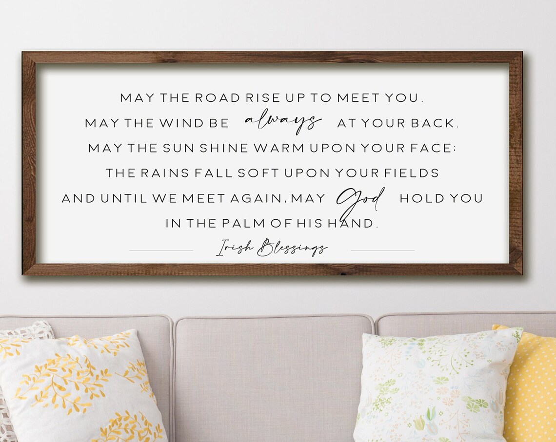 Irish Blessing Sign, Farmhouse Housewarming Art Print