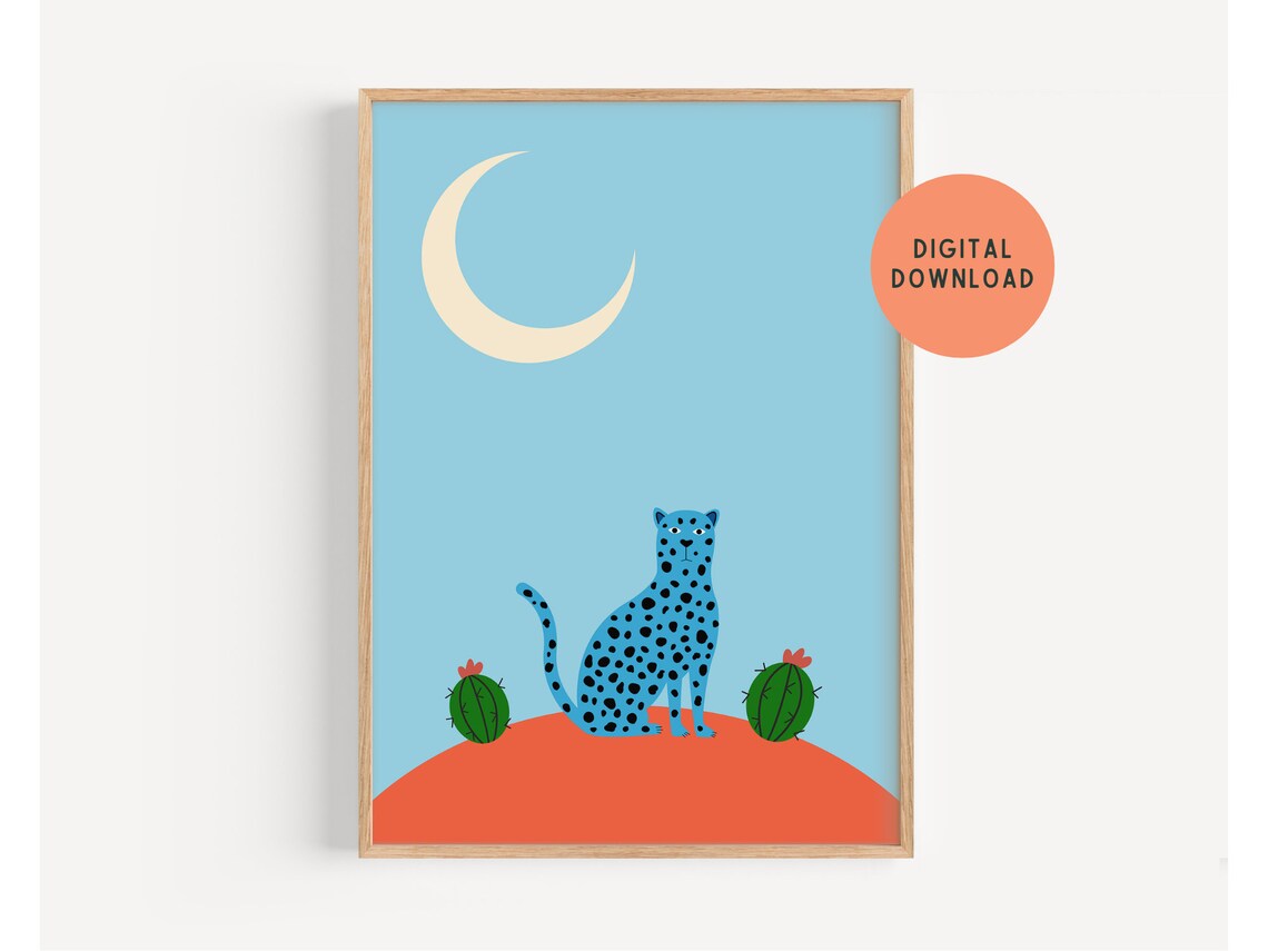 Leopard Poster, Nursery and Kids Room Art Print
