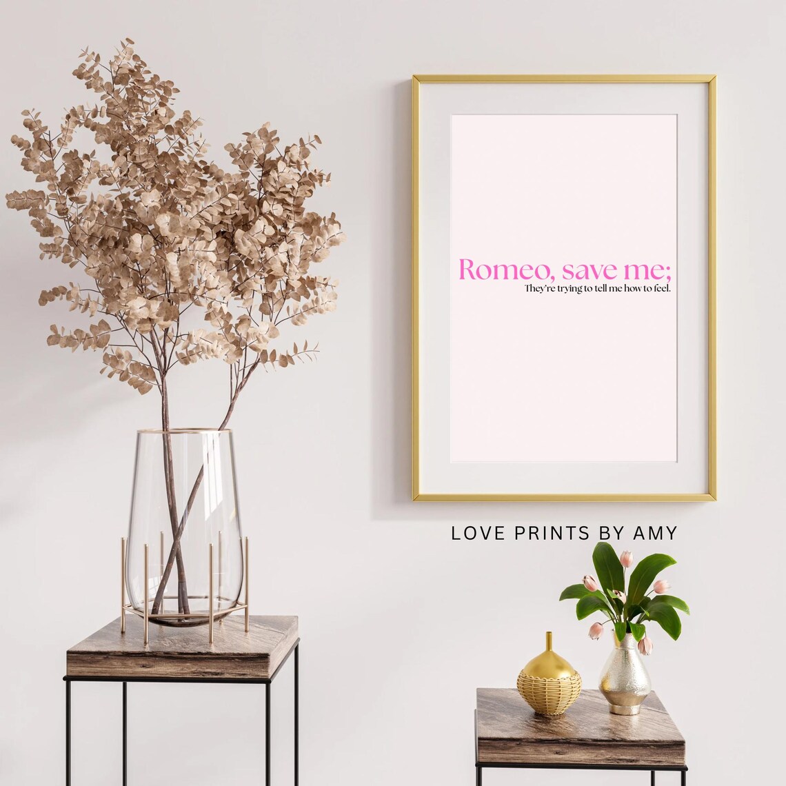 Romeo Save Me Taylor Swift Love Story Lyric Quote Minimalist Print