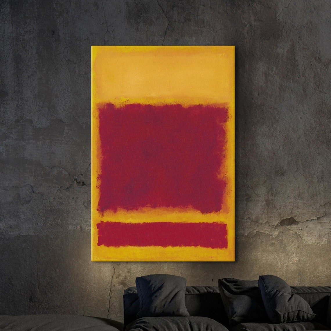 Mark Rothko Orange Over Red On Golden Yellow Color Field Poster