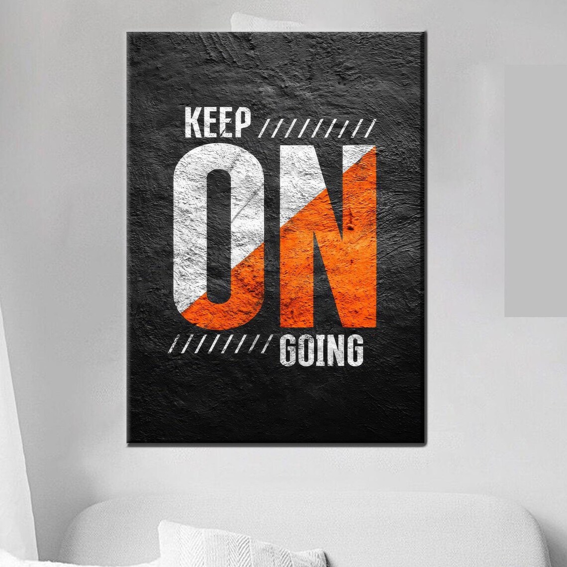 Keep On Going Motivational Typography Quote Gym Office Art Poster