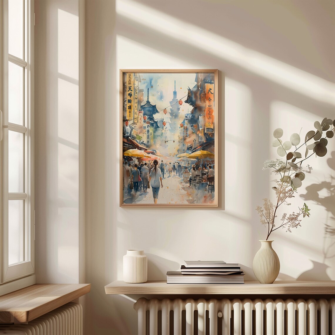 Tokyo Watercolor Painting, Japan Travel Poster - Image 4