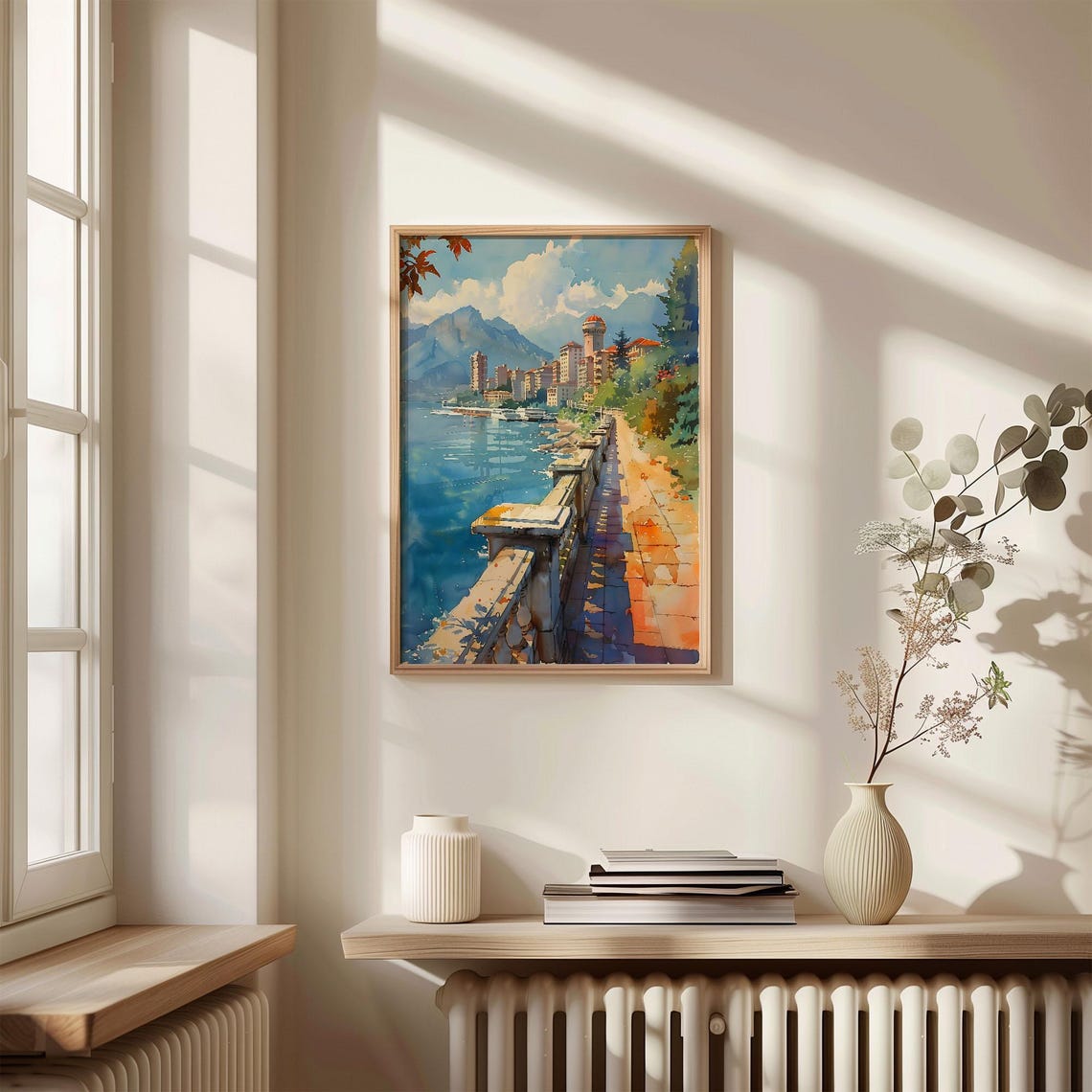 Vancouver Island Canada Lakeside Promenade Mountains Travel Poster - Image 4