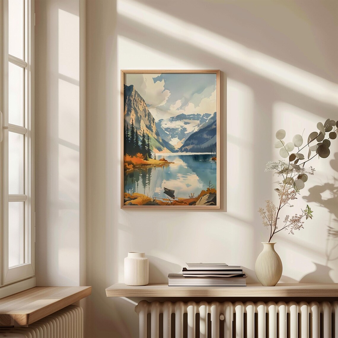 Lake Louise Watercolor Painting Alberta Canada Art Print - Image 4
