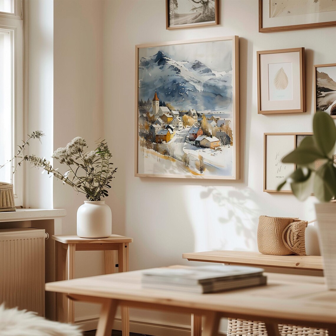 Reykjavik Watercolor Travel Poster, Iceland Art Print - Image 3