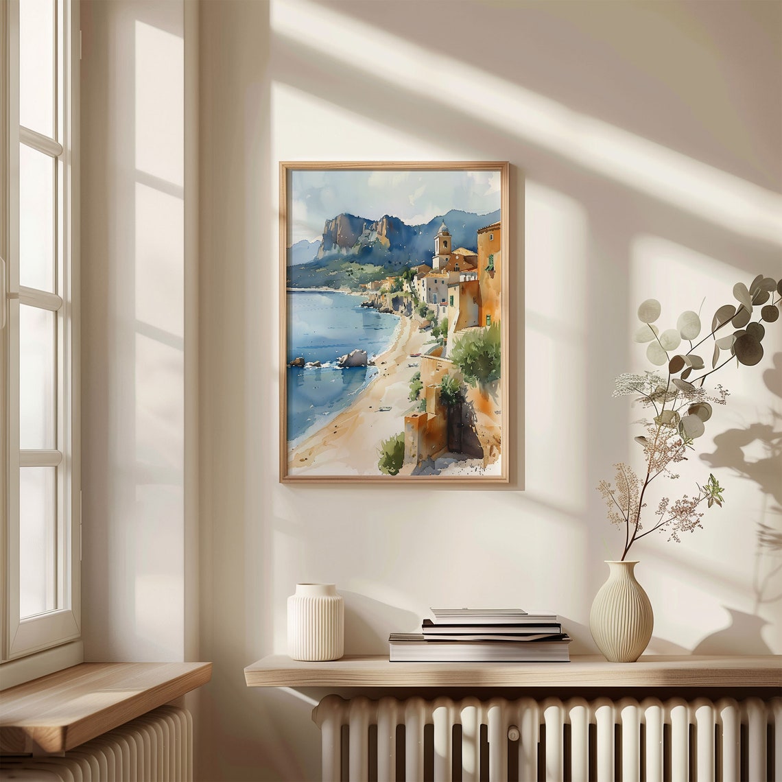 Sardinia Watercolor Painting Sardinia Travel Poster Italy Wall Art Sardinia Print Italy Home Dcor Watercolor Art C30 420 - Image 4