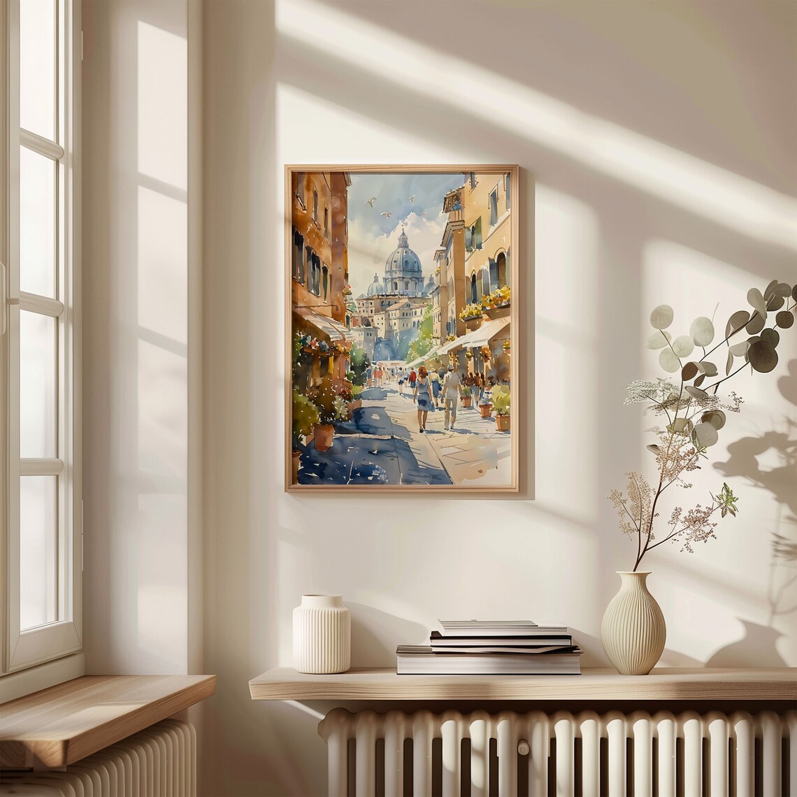 Rome Watercolor Painting, Italy Travel Poster - Image 4