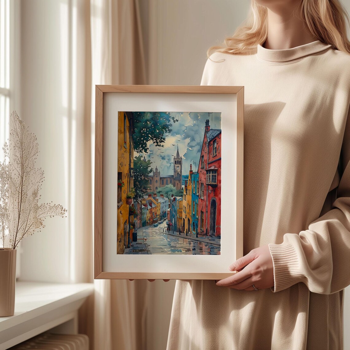 Watercolor Cork Ireland City Travel Poster - Image 2