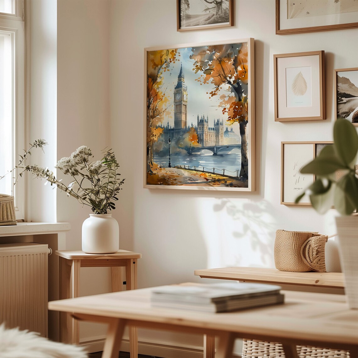 London Watercolor Painting, Big Ben Travel Poster - Image 3