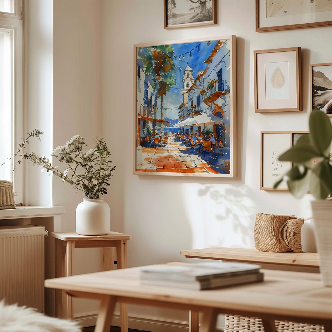 Ibiza Spain Watercolor Travel Poster, Cafe Mambo - Image 3