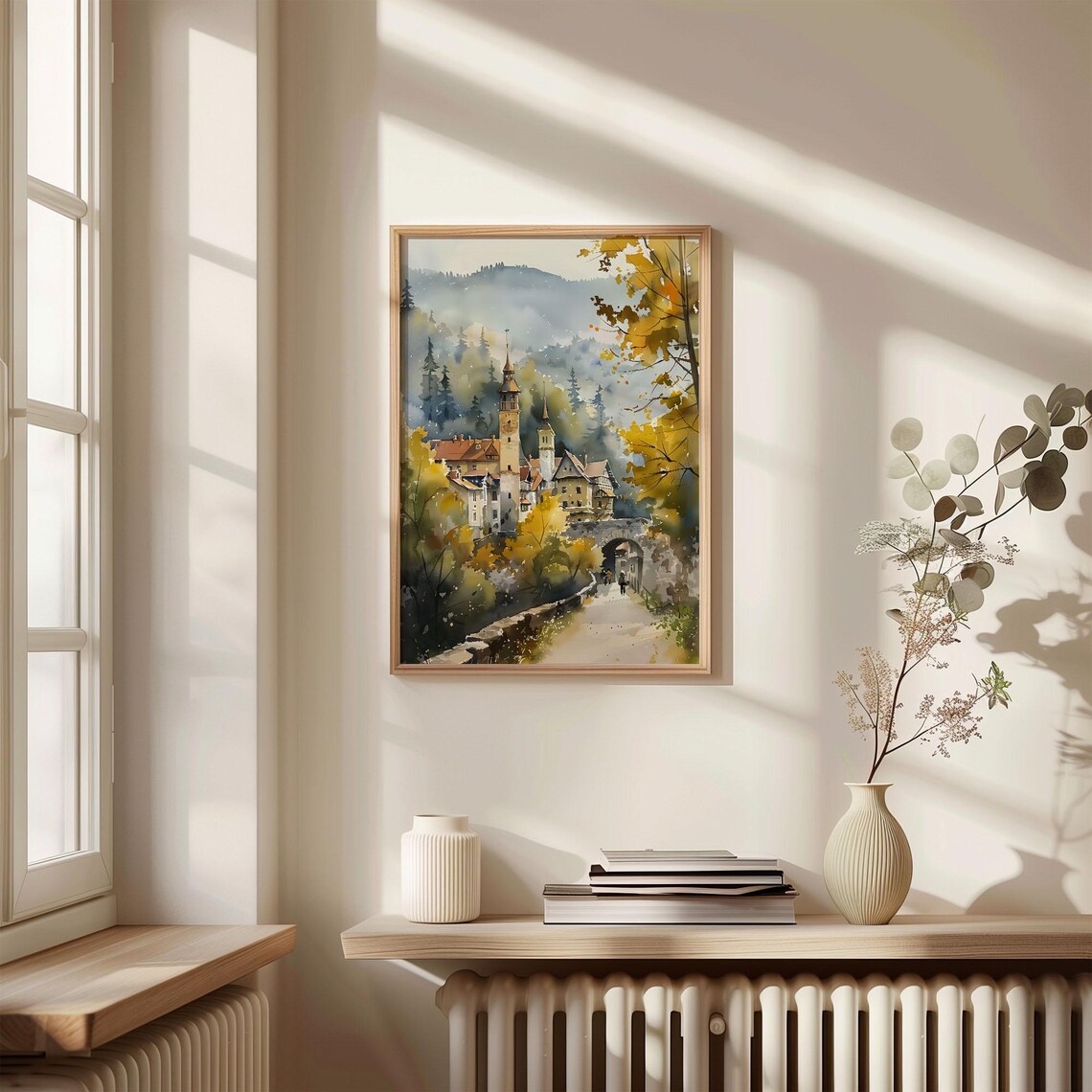 Brasov Watercolor Travel Poster, European Cities Print - Image 4