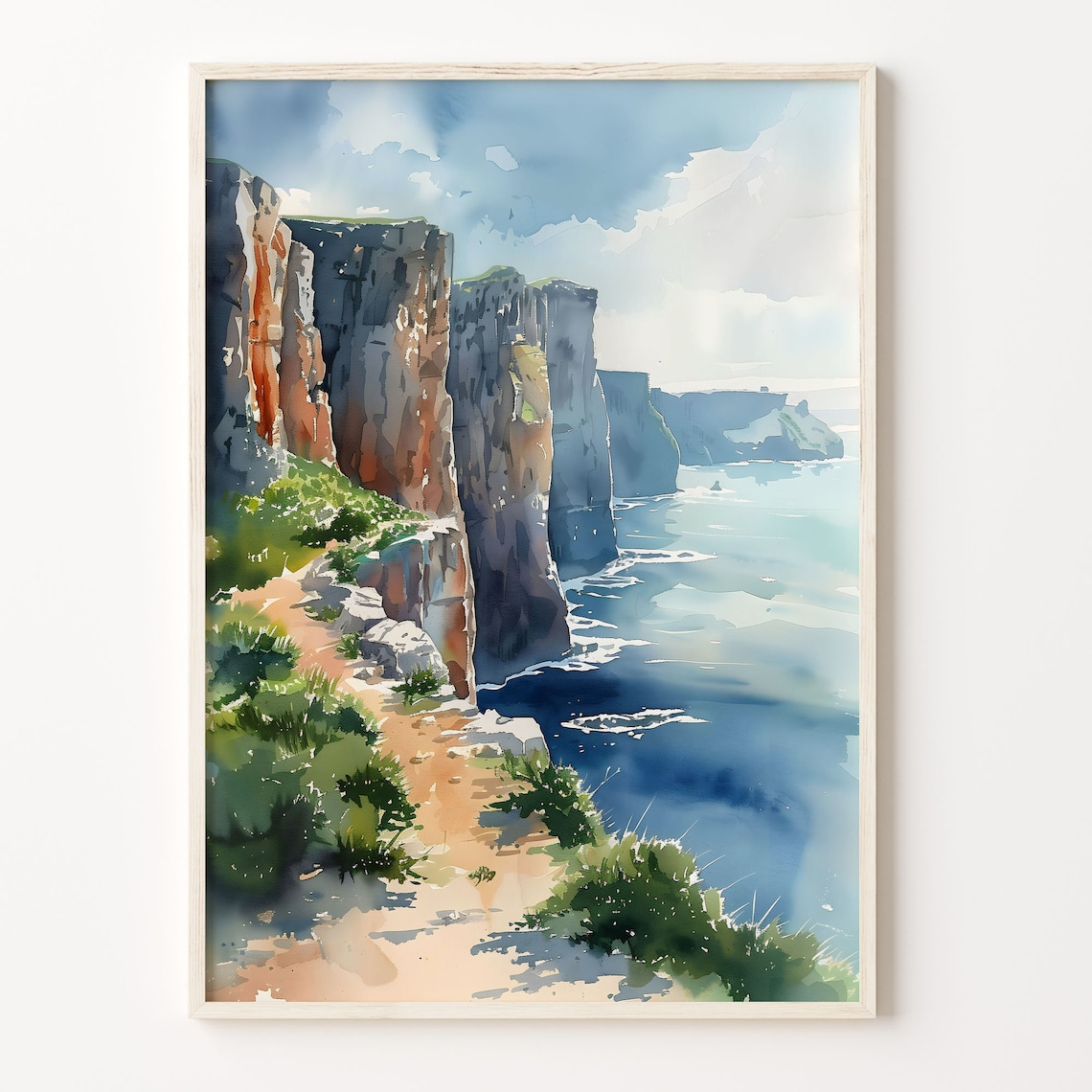 Cliffs Of Moher Landscape Travel Poster