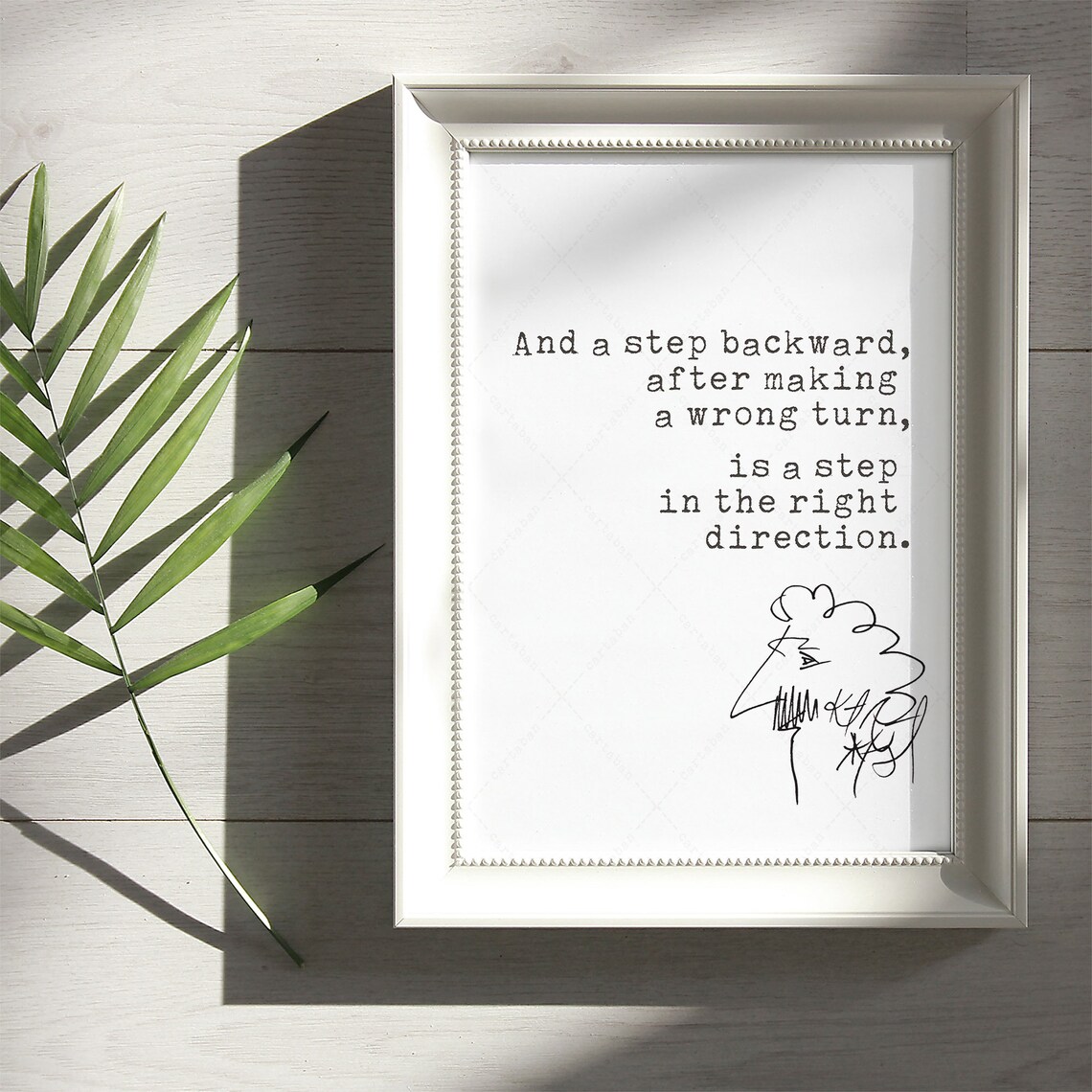 Kurt Vonnegut Step Backward Wrong Turn Right Direction Quote Art Poster - Image 3