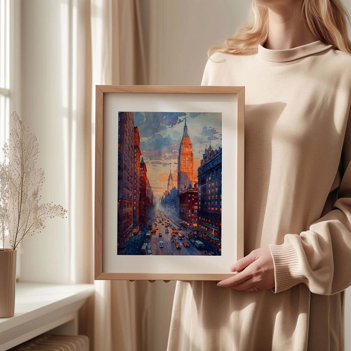 New York Watercolor Travel Poster, Wall Art Print - Image 2