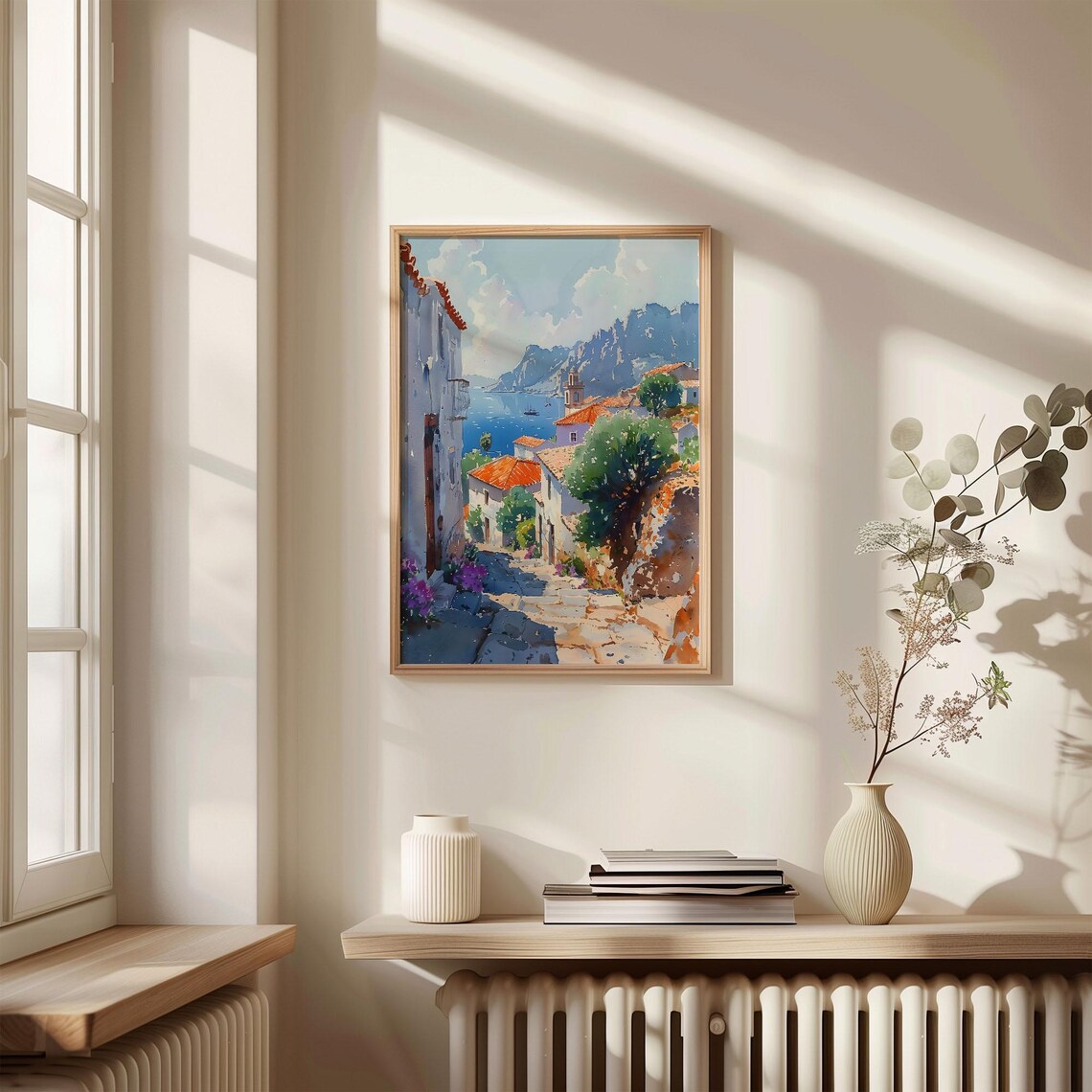 Rhodes Watercolor Painting Greece Travel Poster - Image 4