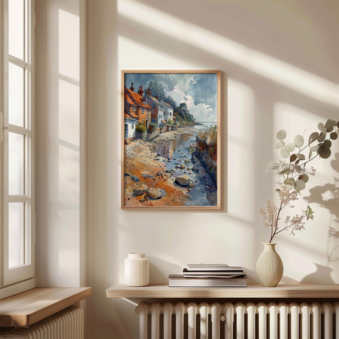 Aldeburgh Suffolk Coastal Village Watercolor Painting Poster - Image 4