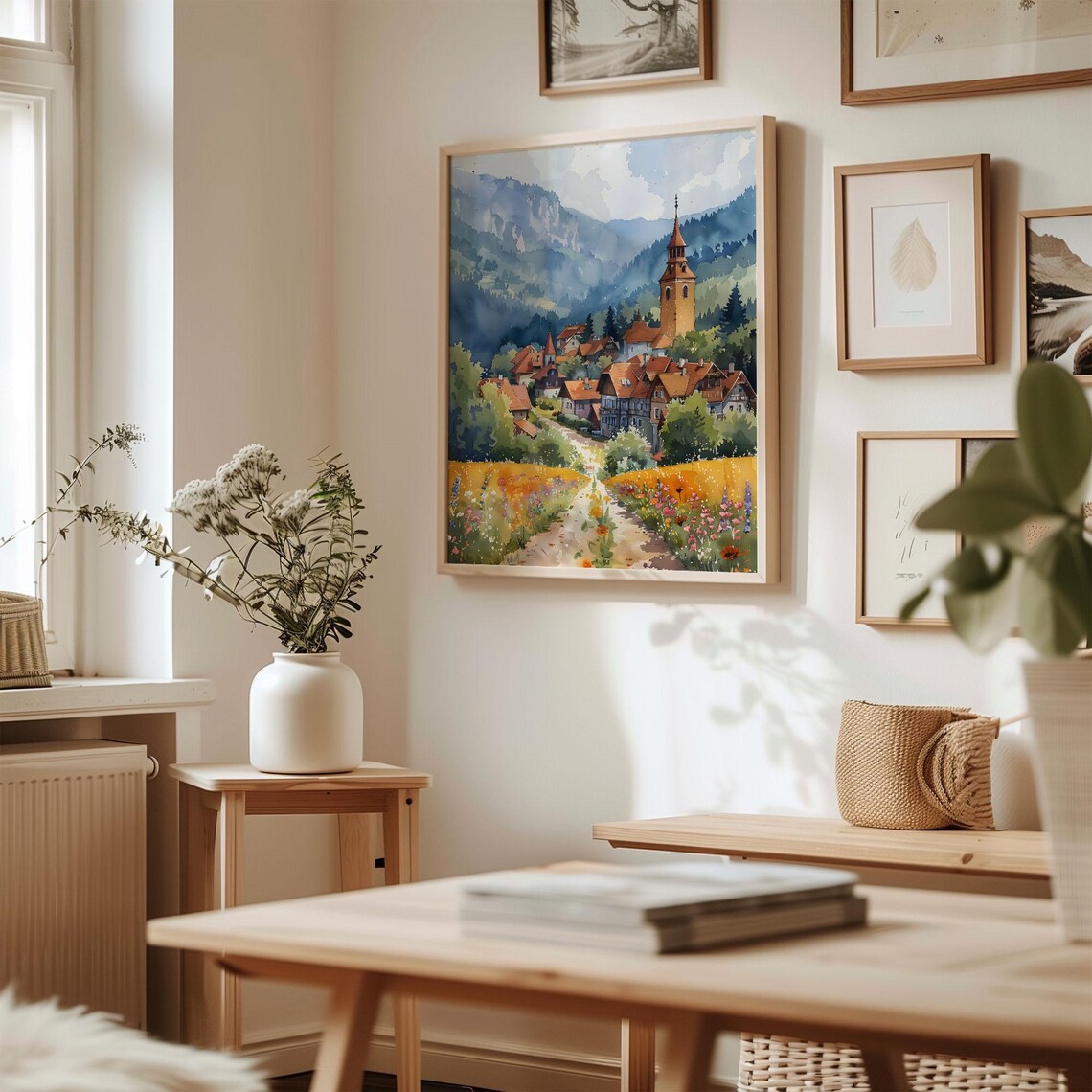 Transylvania Watercolor Painting, Romania Travel Poster - Image 3