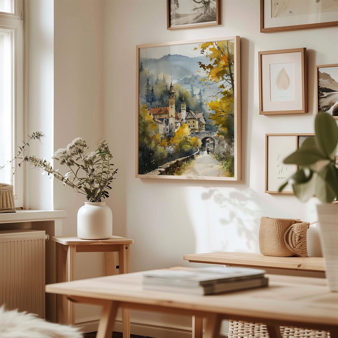 Brasov Watercolor Travel Poster, European Cities Print - Image 3