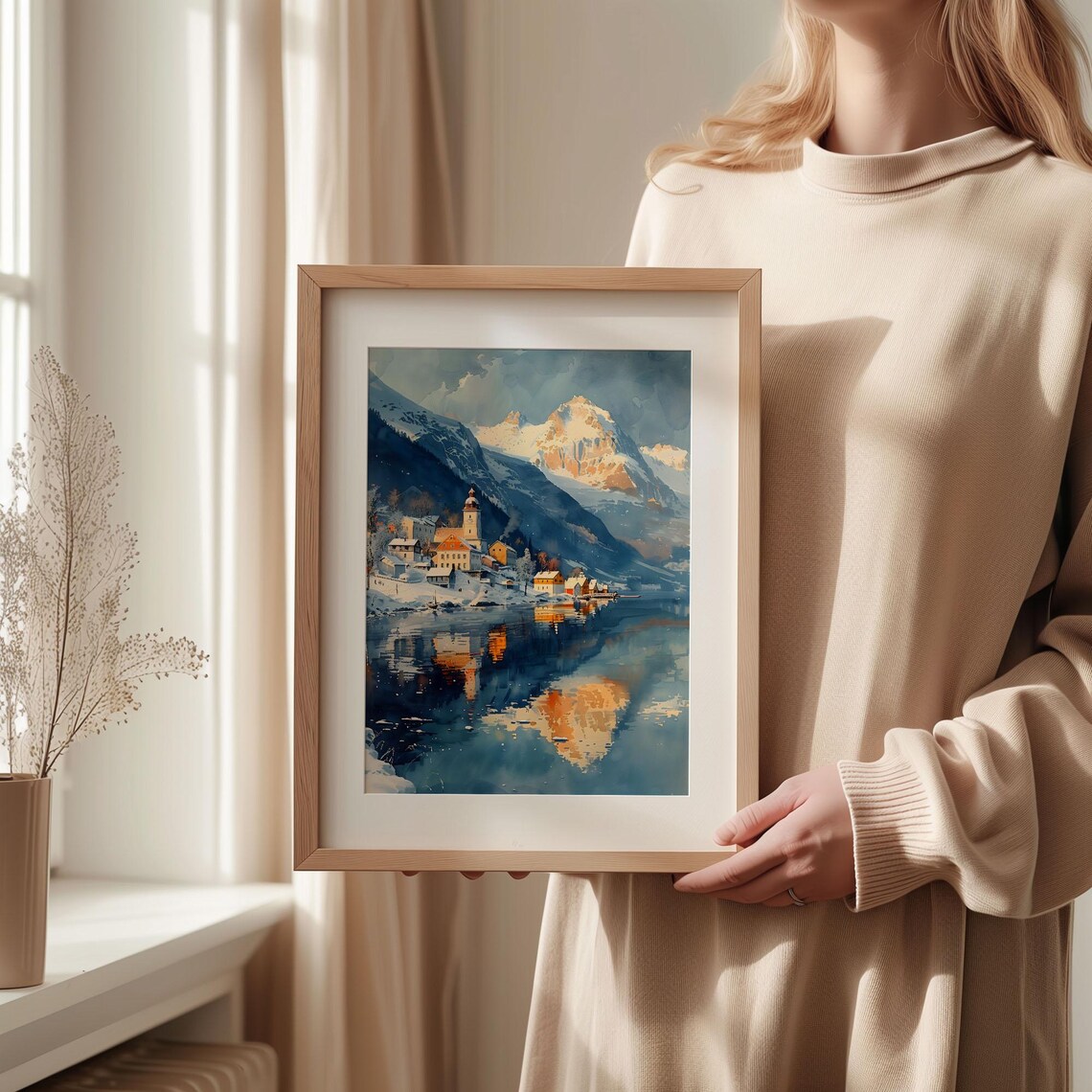 Tromso Norway Watercolor Retro Travel Poster - Image 2