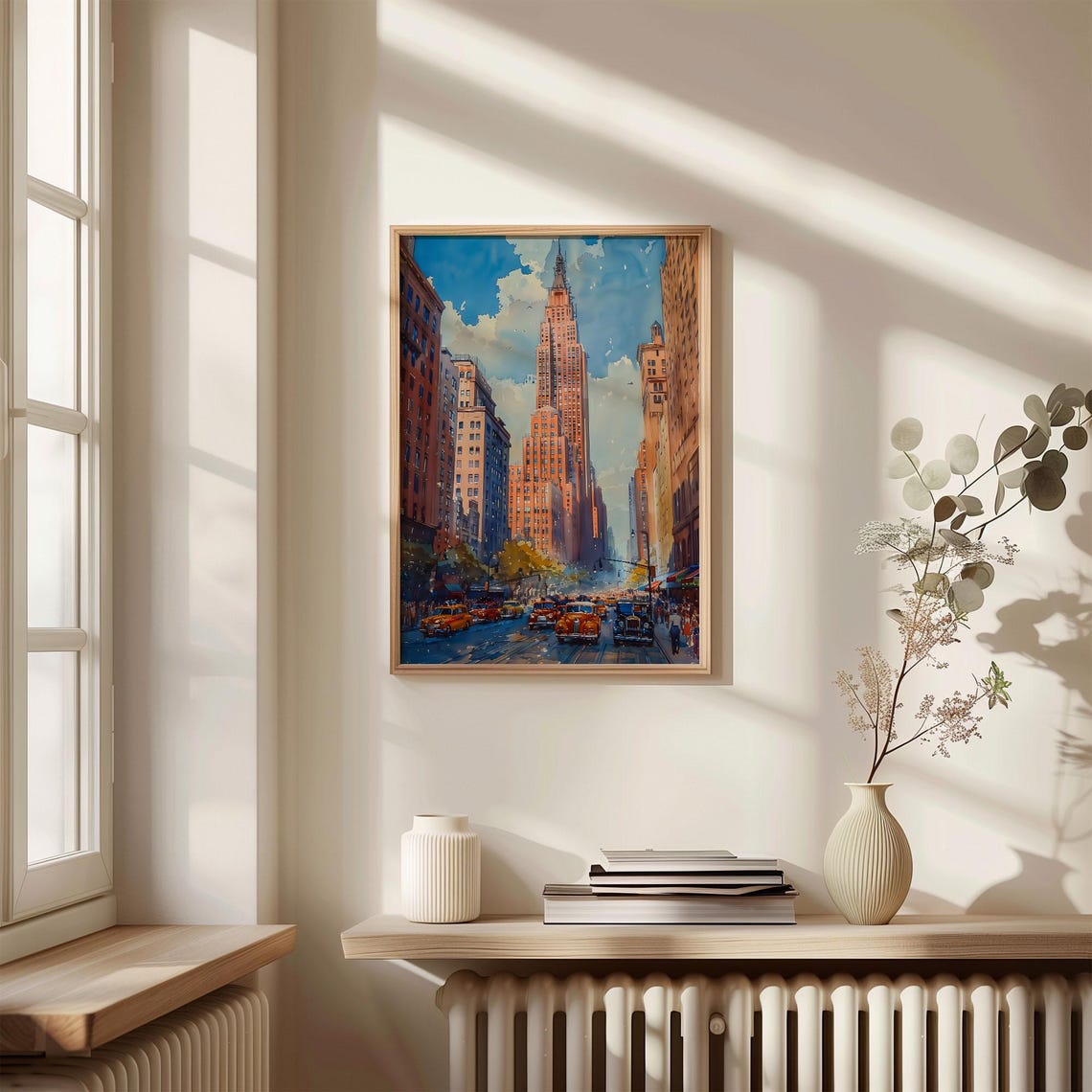 Christmas In New York Watercolor Painting Rockefeller Plaza Poster Wall Art New York City Print Home Decor Gifts C30 681 - Image 4