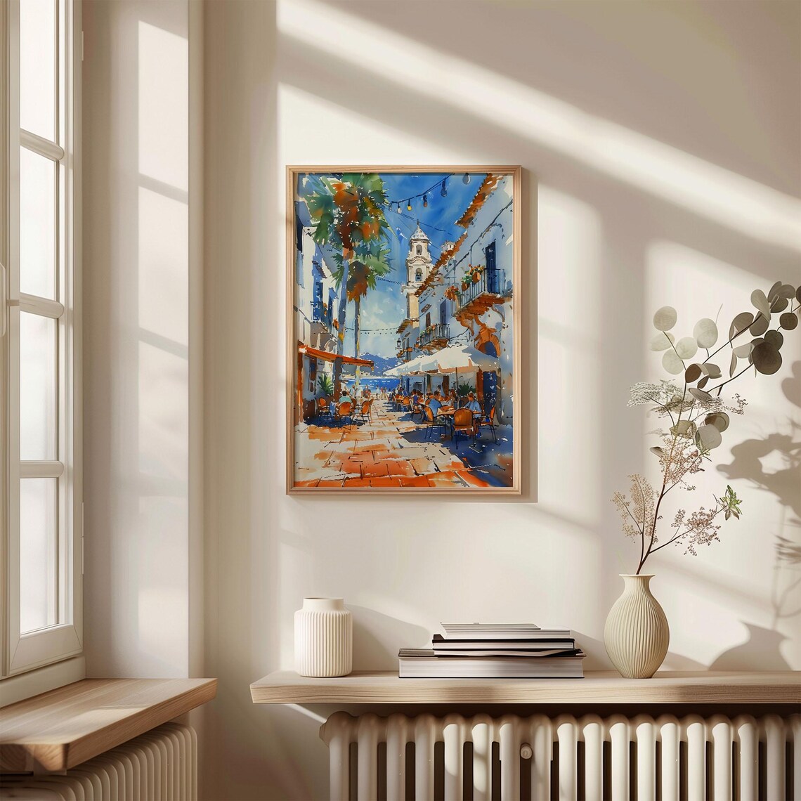 Ibiza Spain Watercolor Travel Poster, Cafe Mambo - Image 4