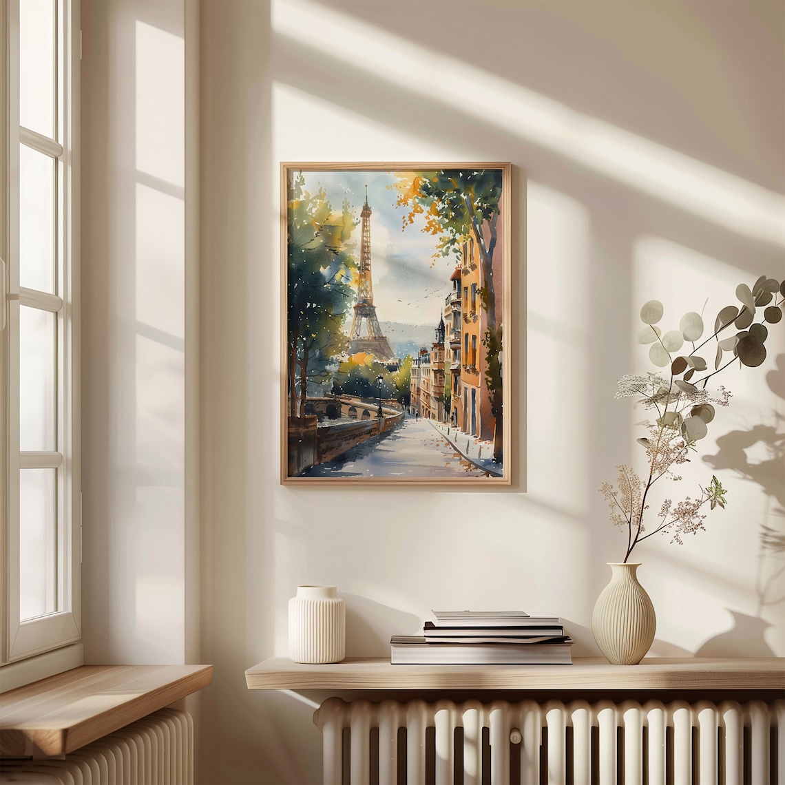 Paris Watercolor Eiffel Tower Art Print, France Poster - Image 4