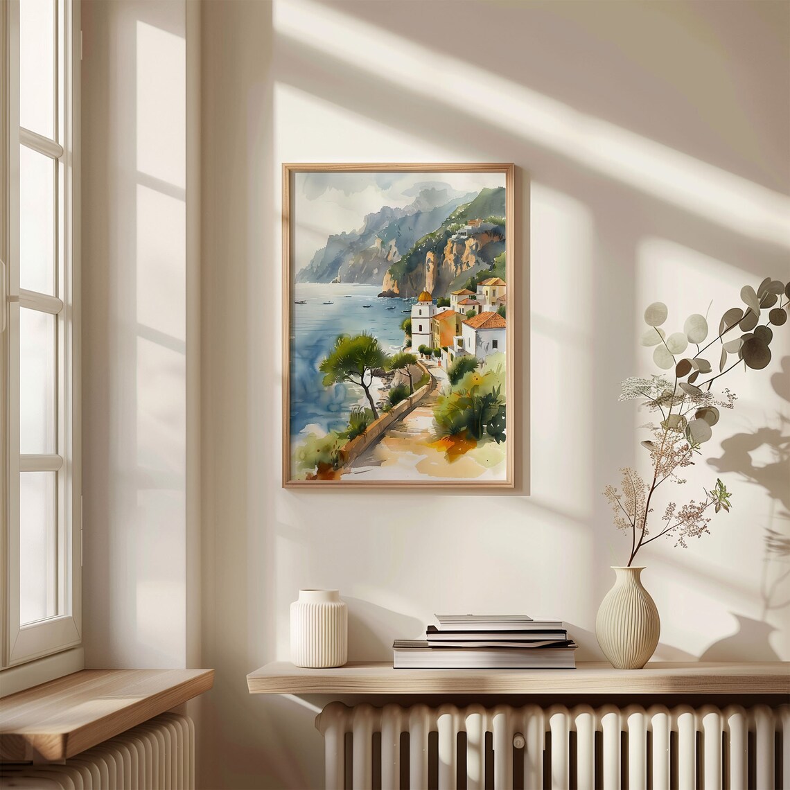 Capri Italy Watercolor Travel Poster Art Print - Image 4