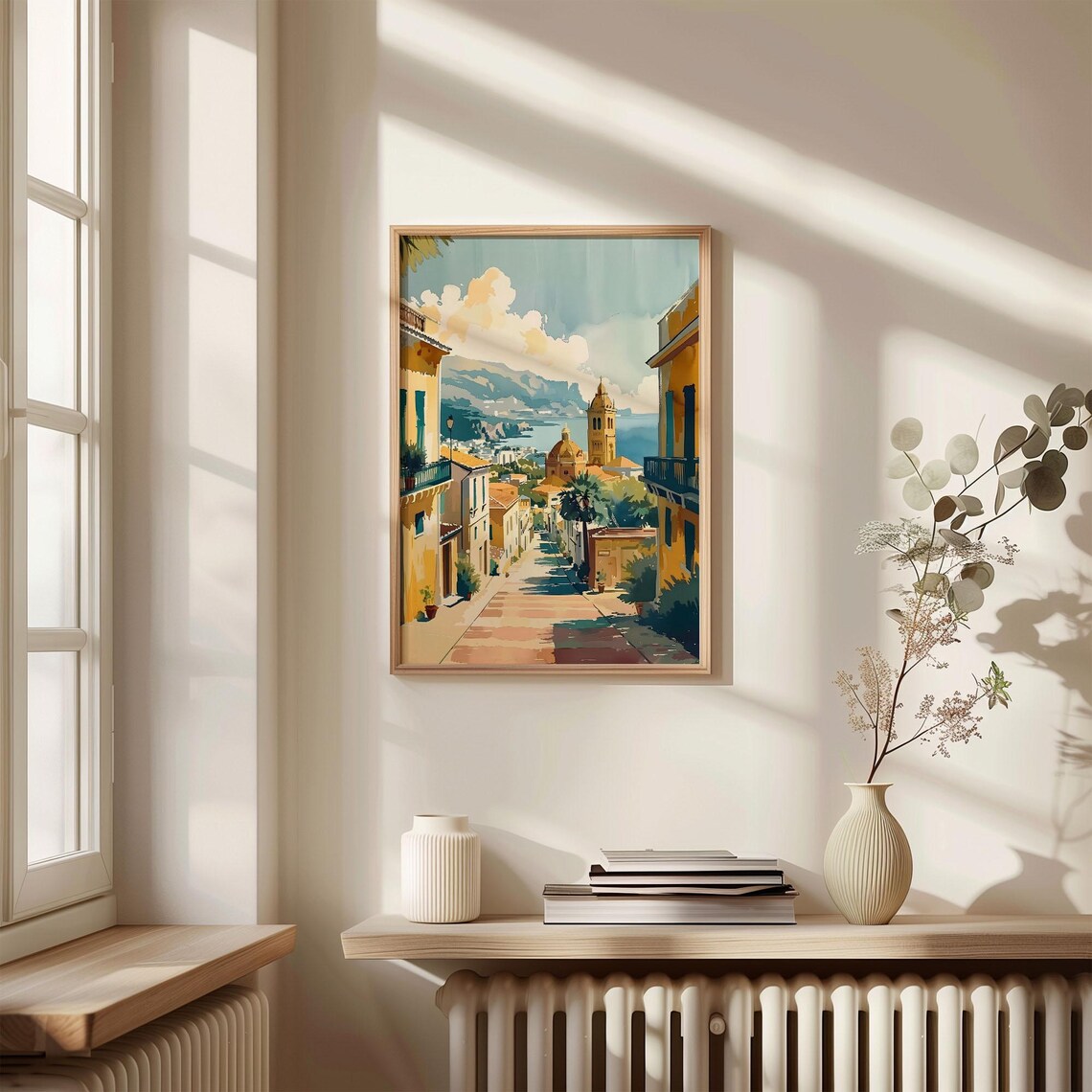 Palermo Watercolor Painting, Sicily Travel Poster - Image 4