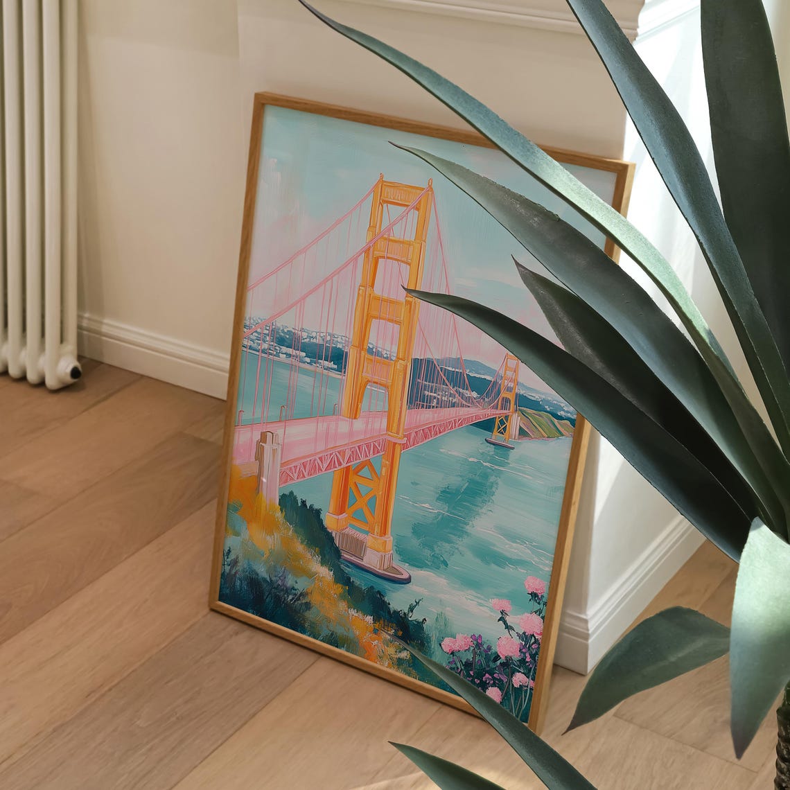 Golden Gate Bridge Poster, Pastel San Francisco Cityscape - Image 3