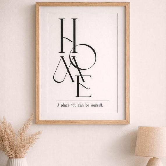 Home Poster Decoration For The House Digital Illustration Of