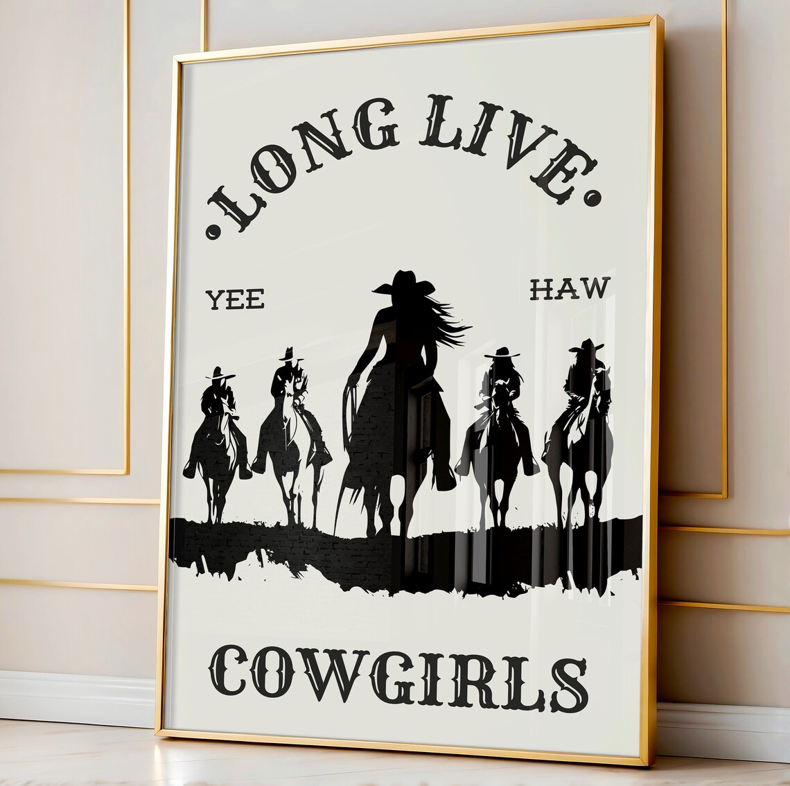 Long Live Cowgirls, Retro Western Art Print - Image 2