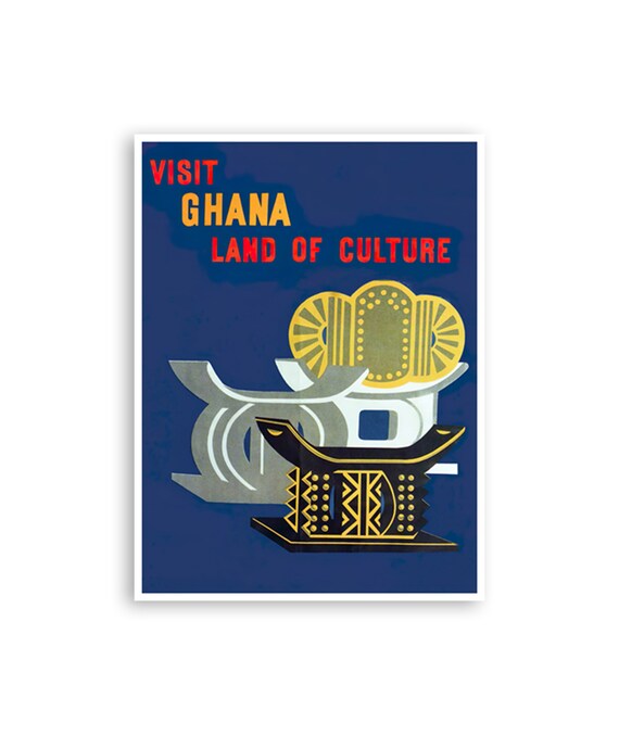 Ghana Print African Art Africa Travel Poster Print Xr4182