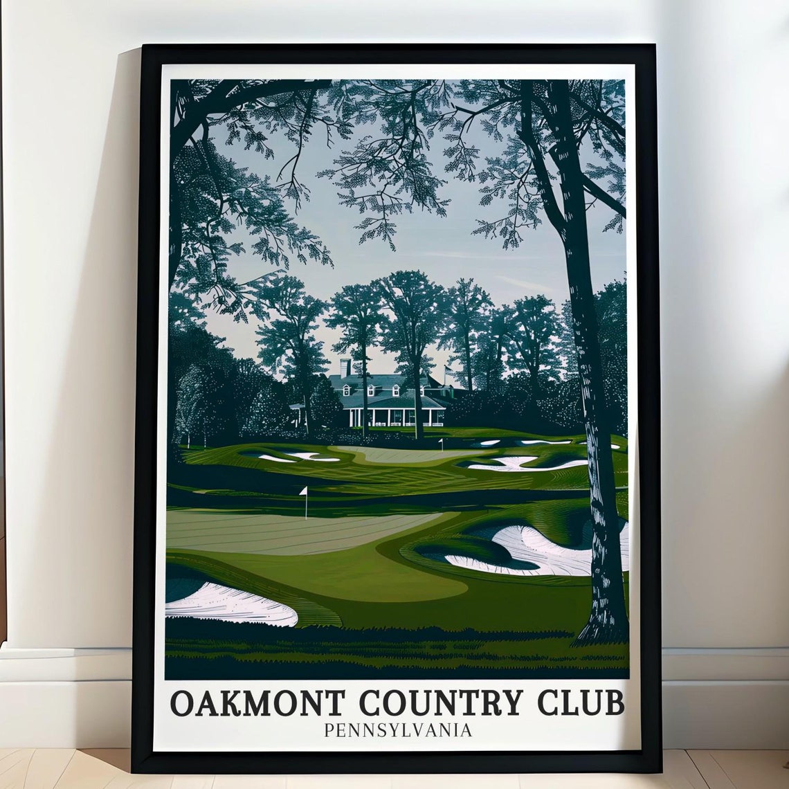 Oakmont Country Club Art Print Oakmonts Course Art Print Oakmont Country Club House Poster Pennsylvania Home Decor