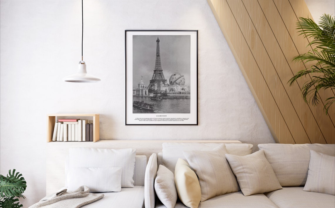 Eiffel Tower Expo 1900 Black And White Wall Art Vintage Paris Engraving Art For Decoration A1 A2 A3 A4 - Image 6