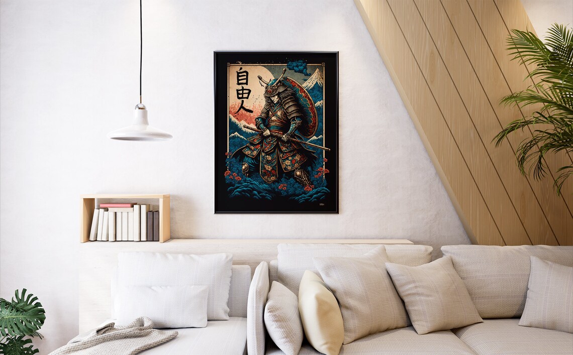 Samurai Warrior Before Mount Fuji Japanese Spirit Art Poster - Image 7