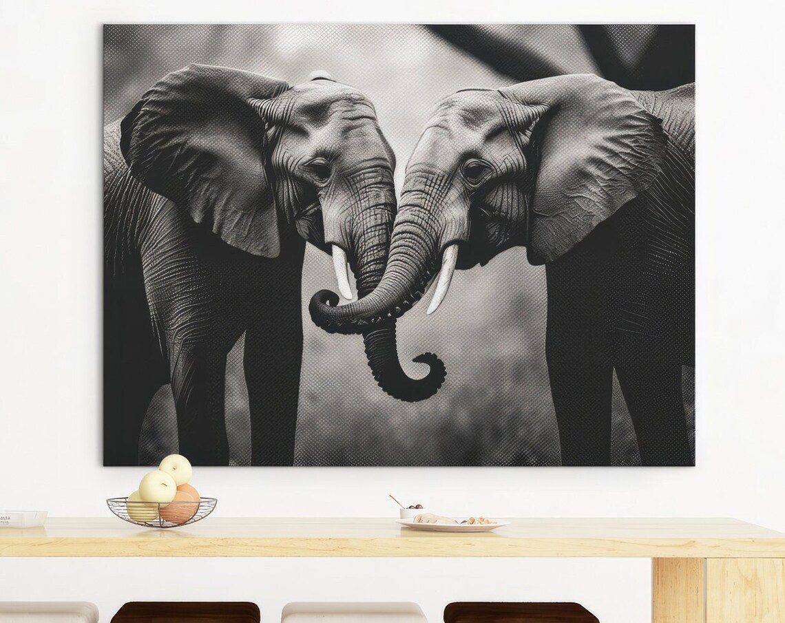 Cute Elephant Couple, Valentine Love Poster - Image 4