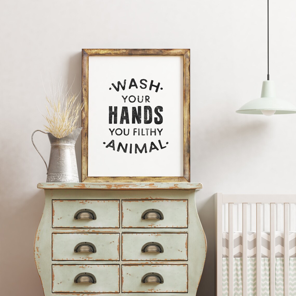 Wash Your Hands You Filthy Animal Bathroom Print - Image 3